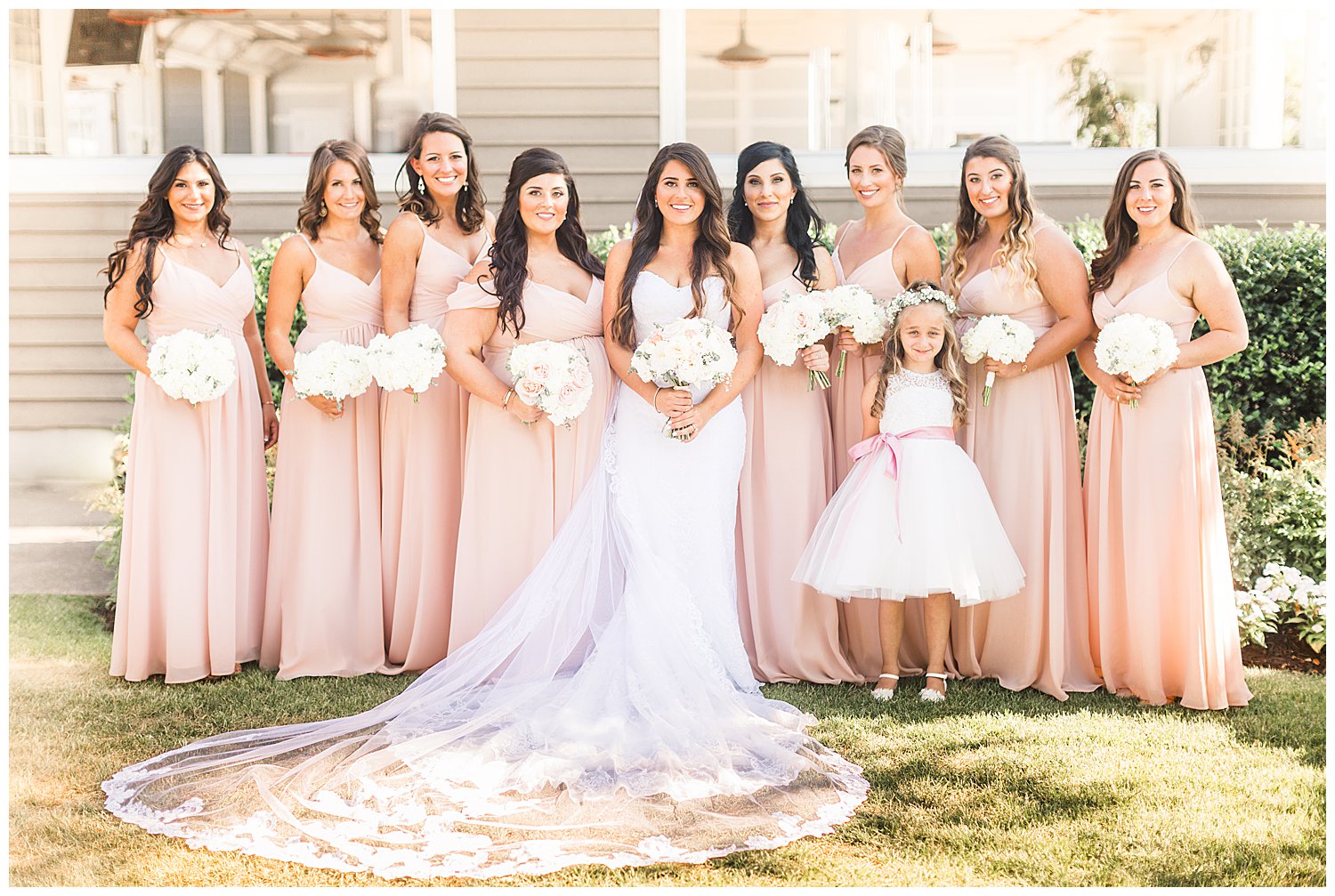 Bride and Bridesmaids in blush