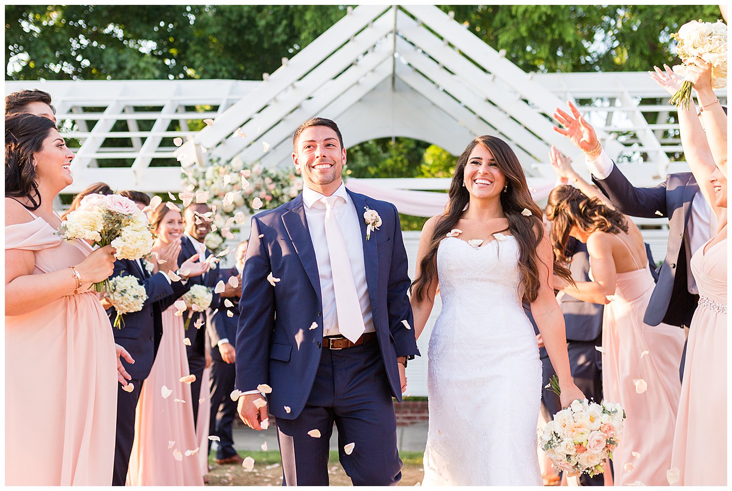 Bride and groom recessional